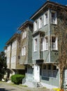 Ottoman-style houses along cobbled Sogukcesme Sokak in Istanbul.